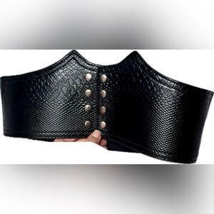 Elastic Band Press Stud Button Buckle Big Waist Belt
